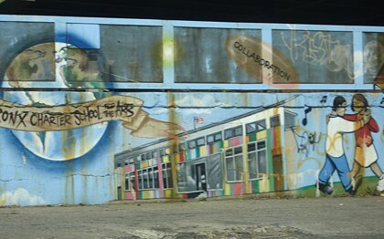 Mural at the Bronx Charter School for Arts