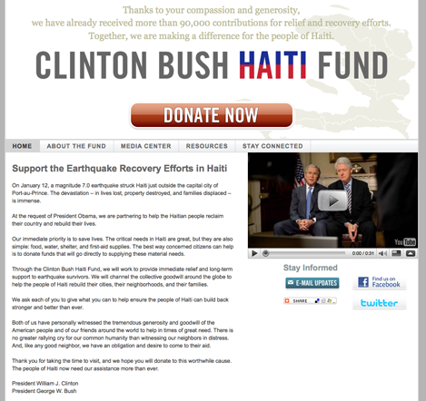 Cliton Bush Haiti Fund
