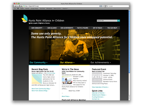Hunts Point Alliance for Children homepage