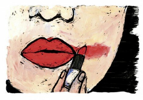 Lipstick Smudge Illustration